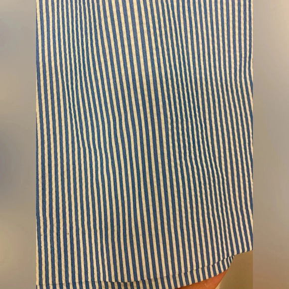 G/FORE Seersucker Golf Shorts Performance Stretch Blue & White Size 38 - Picture 3 of 6